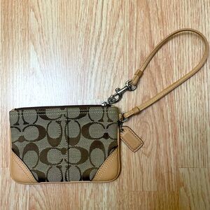 Coach signature small wristlet